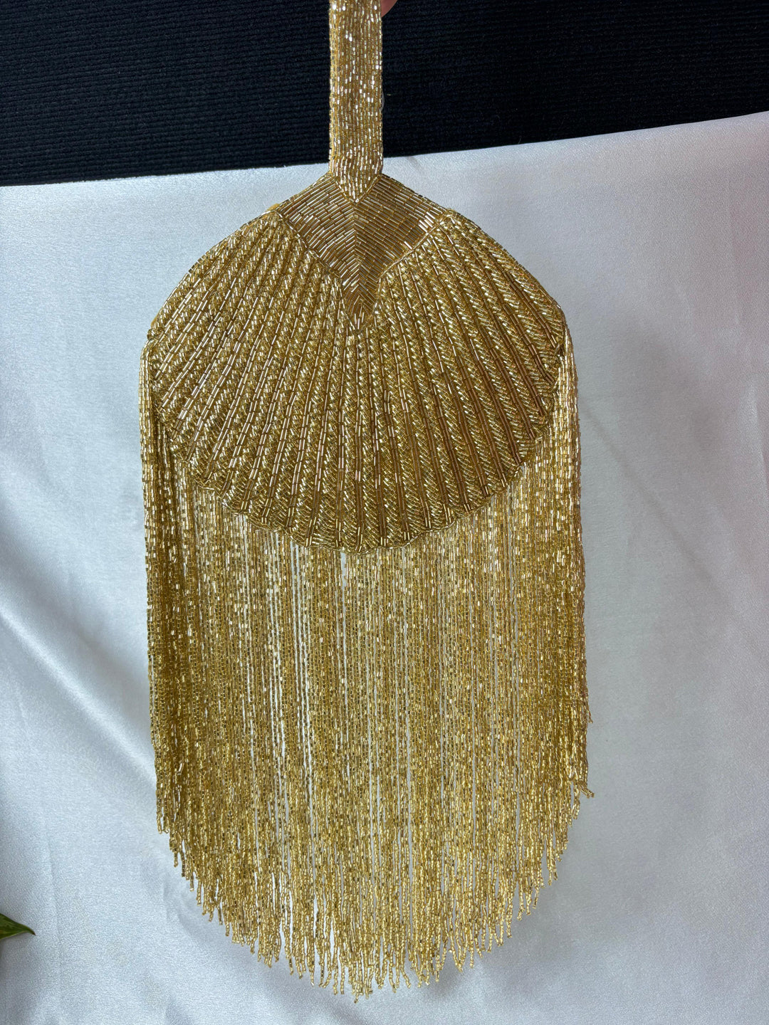 Designer gold pankha clutch