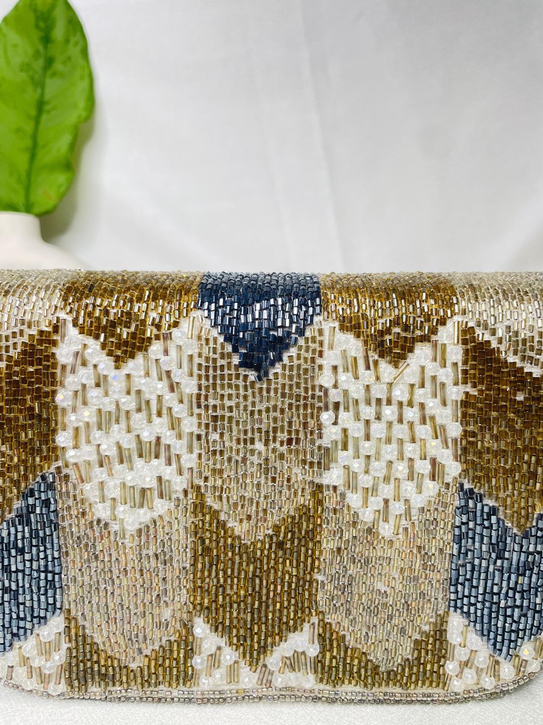PAKIZA FLOWER THREE FOLD EMBROIDERD SUEDE