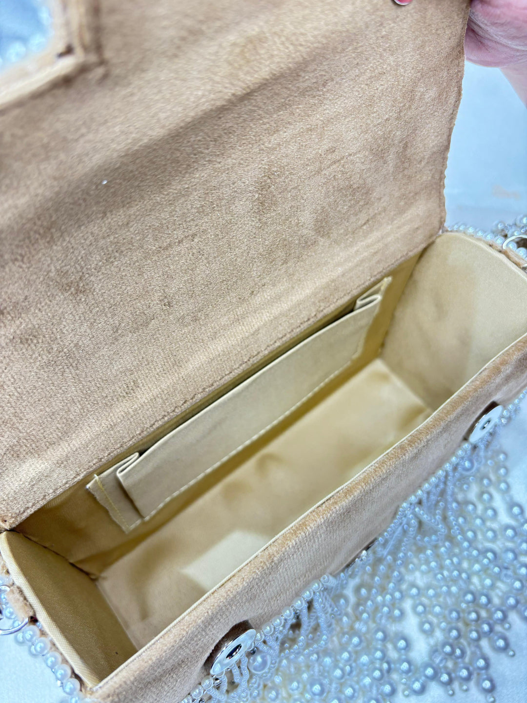 Maharani crystal flap clutch