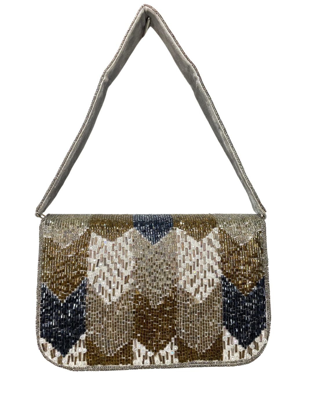 PAKIZA FLOWER THREE FOLD EMBROIDERD SUEDE