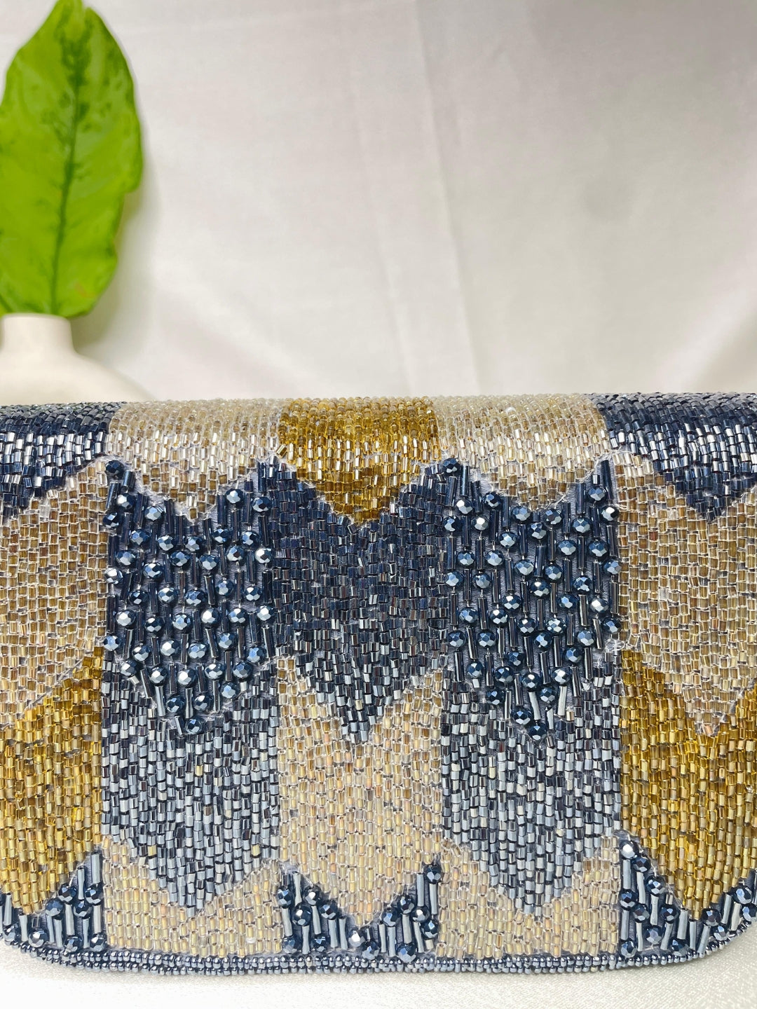 PAKIZA FLOWER THREE FOLD EMBROIDERD SUEDE