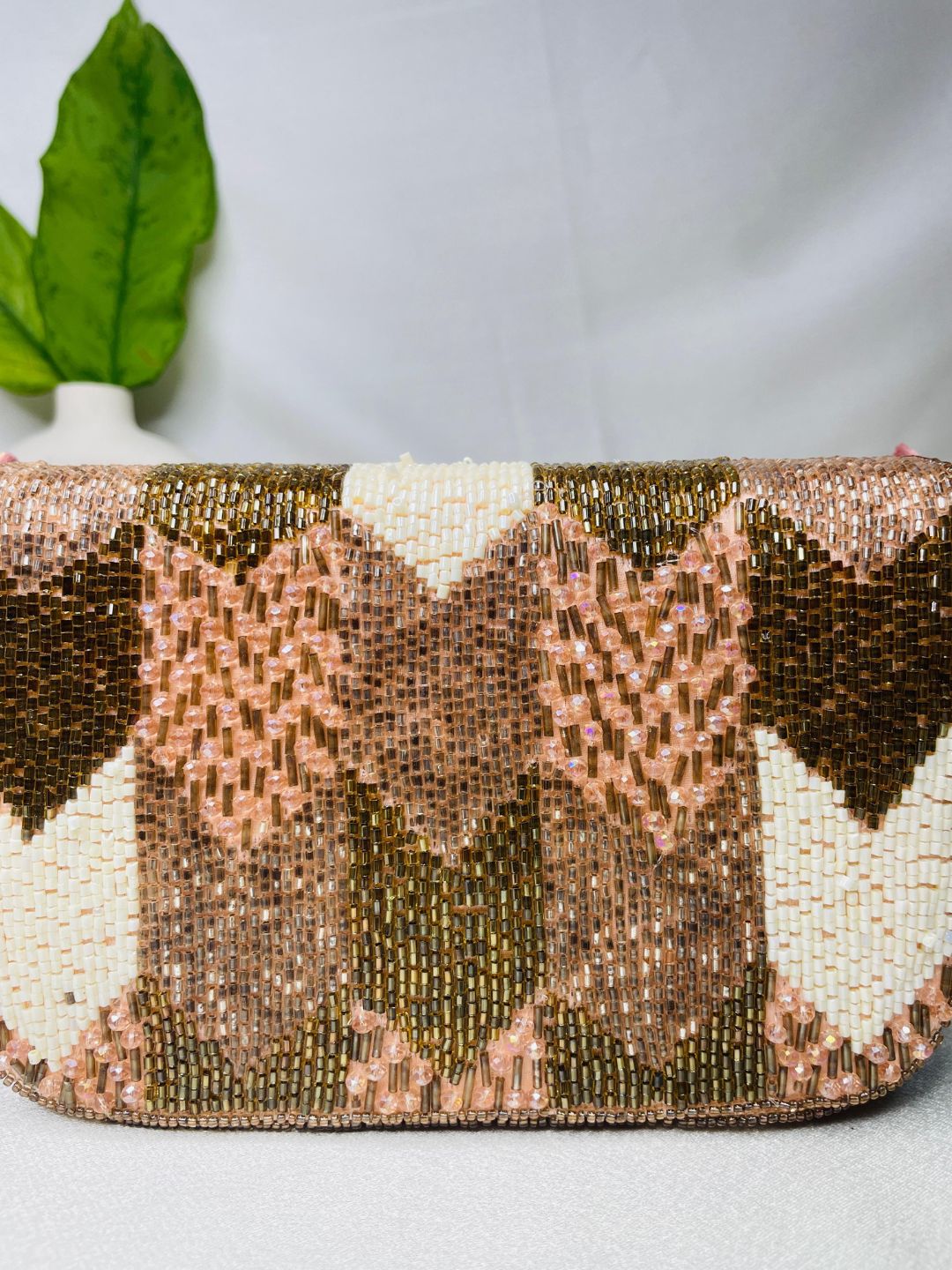 PAKIZA FLOWER THREE FOLD EMBROIDERD SUEDE