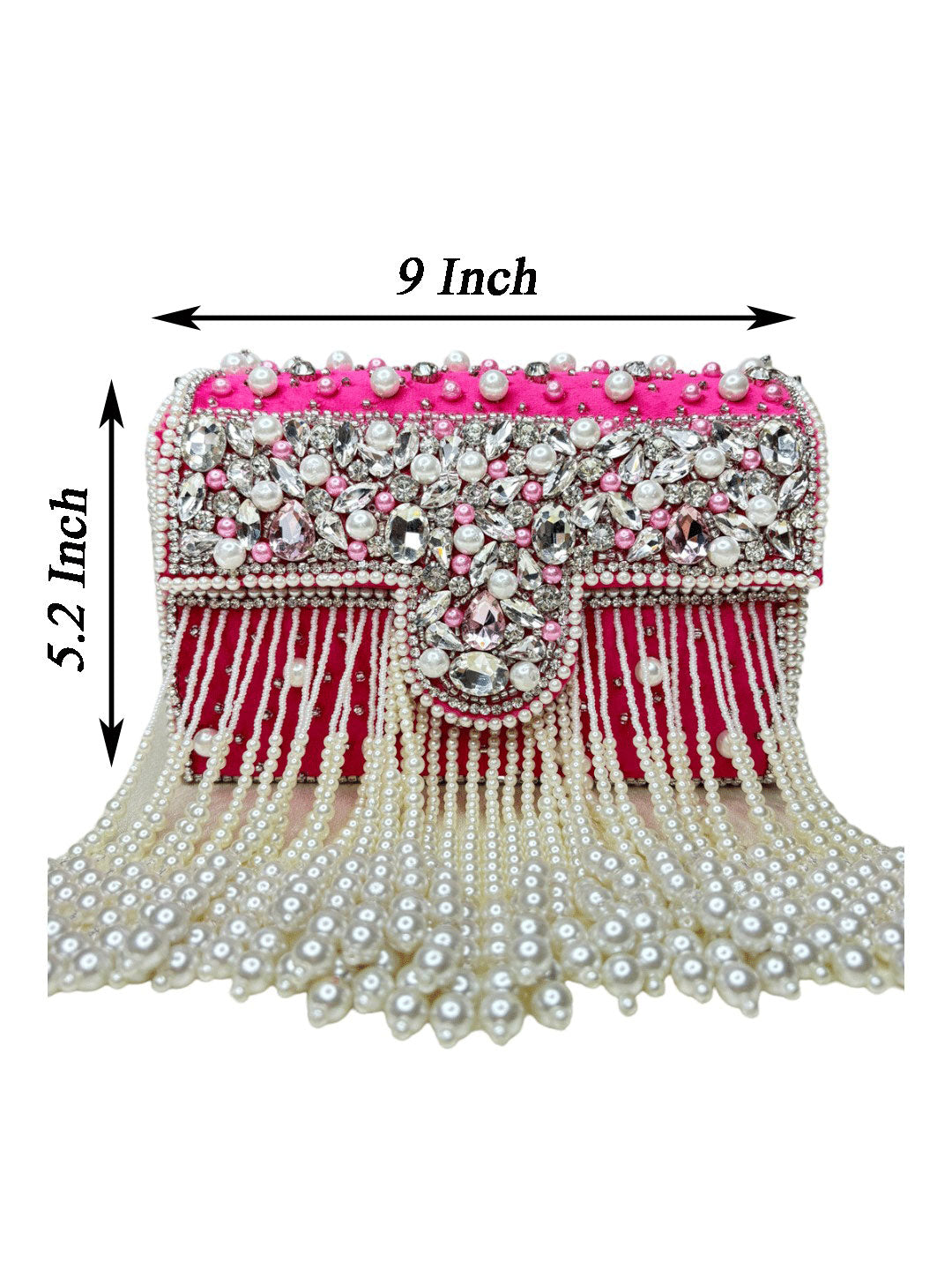 Maharani crystal flap clutch