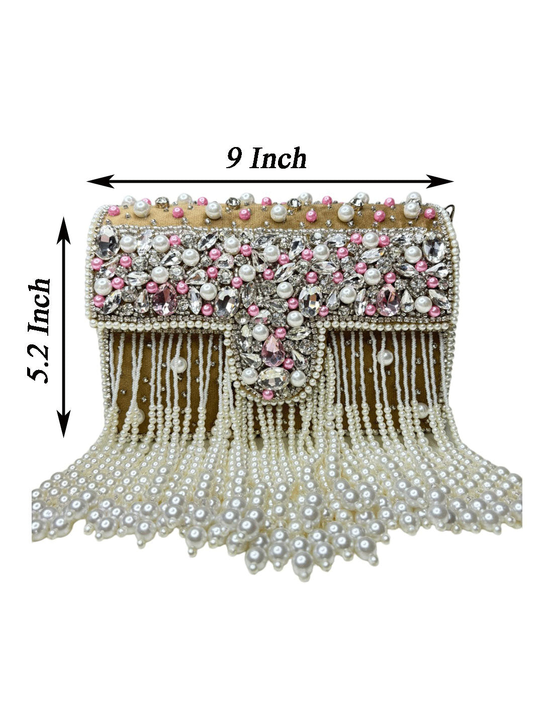 Maharani crystal flap clutch