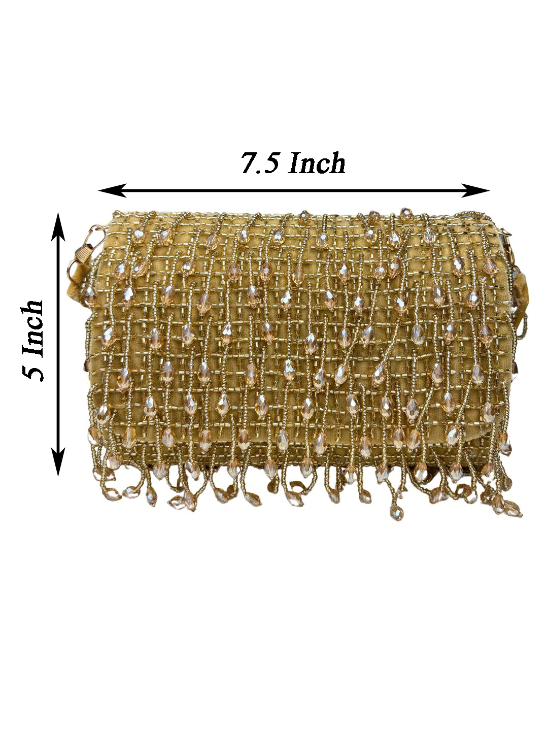 SUEDE CRYSTAL FOLD FLAP RED