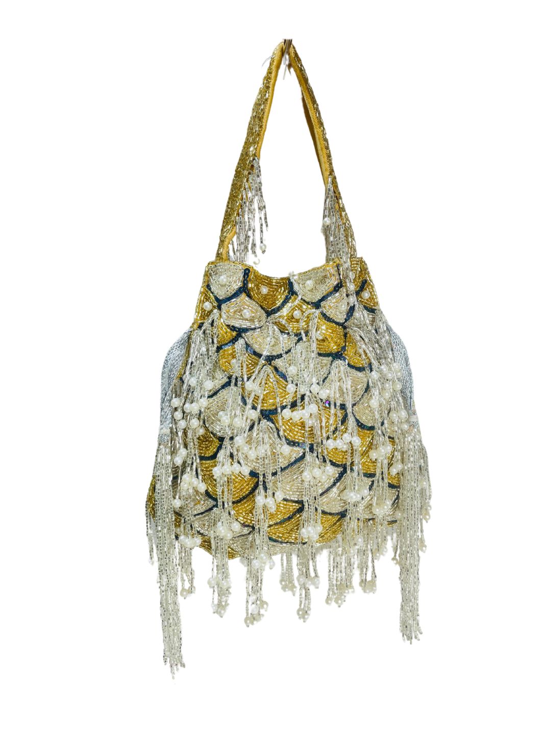 Sophie red pearl flowers potli