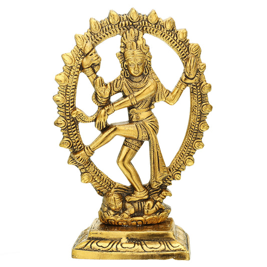 Trendy Crafts Brass Nataraja Statue – Lord Shiva Dancing in Cosmic Circle • Invite Positivity • Elevate Your Décor