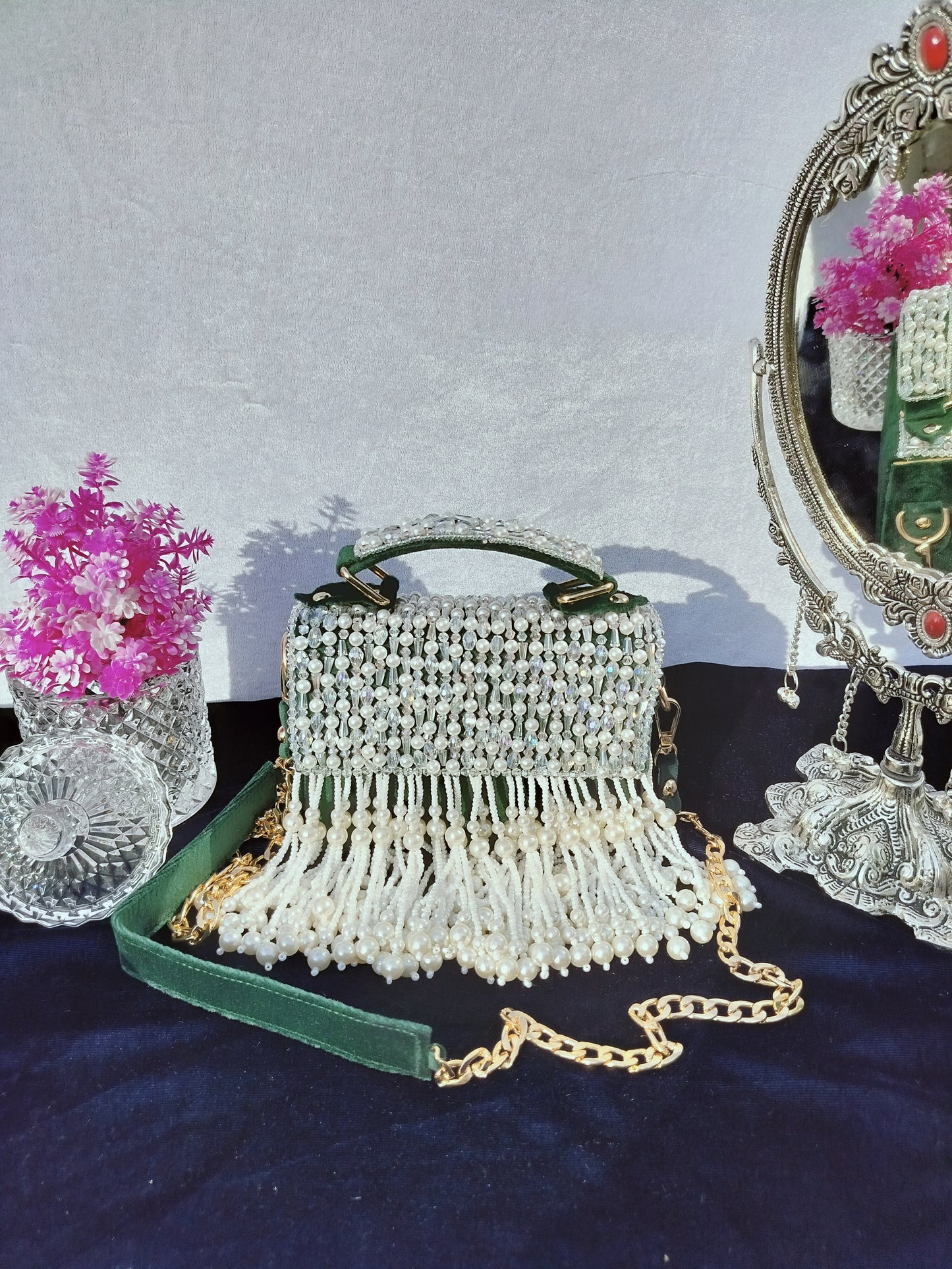 mehar celebrity edition mauve crystal clutch