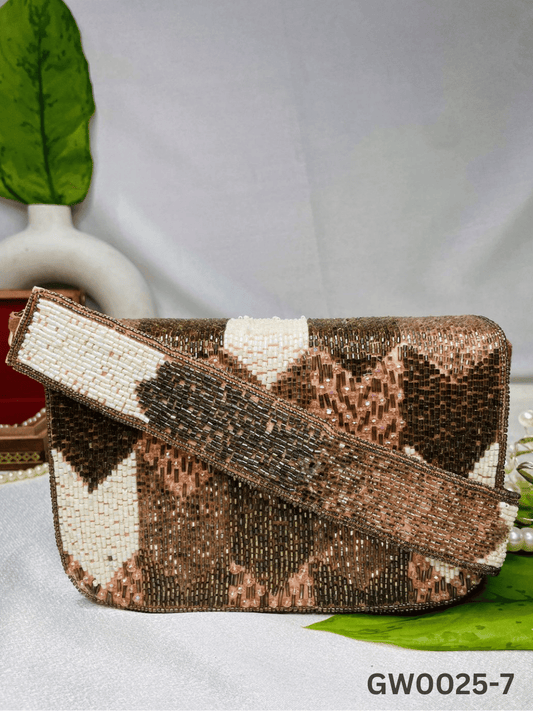 PAKIZA FLOWER THREE FOLD EMBROIDERD SUEDE