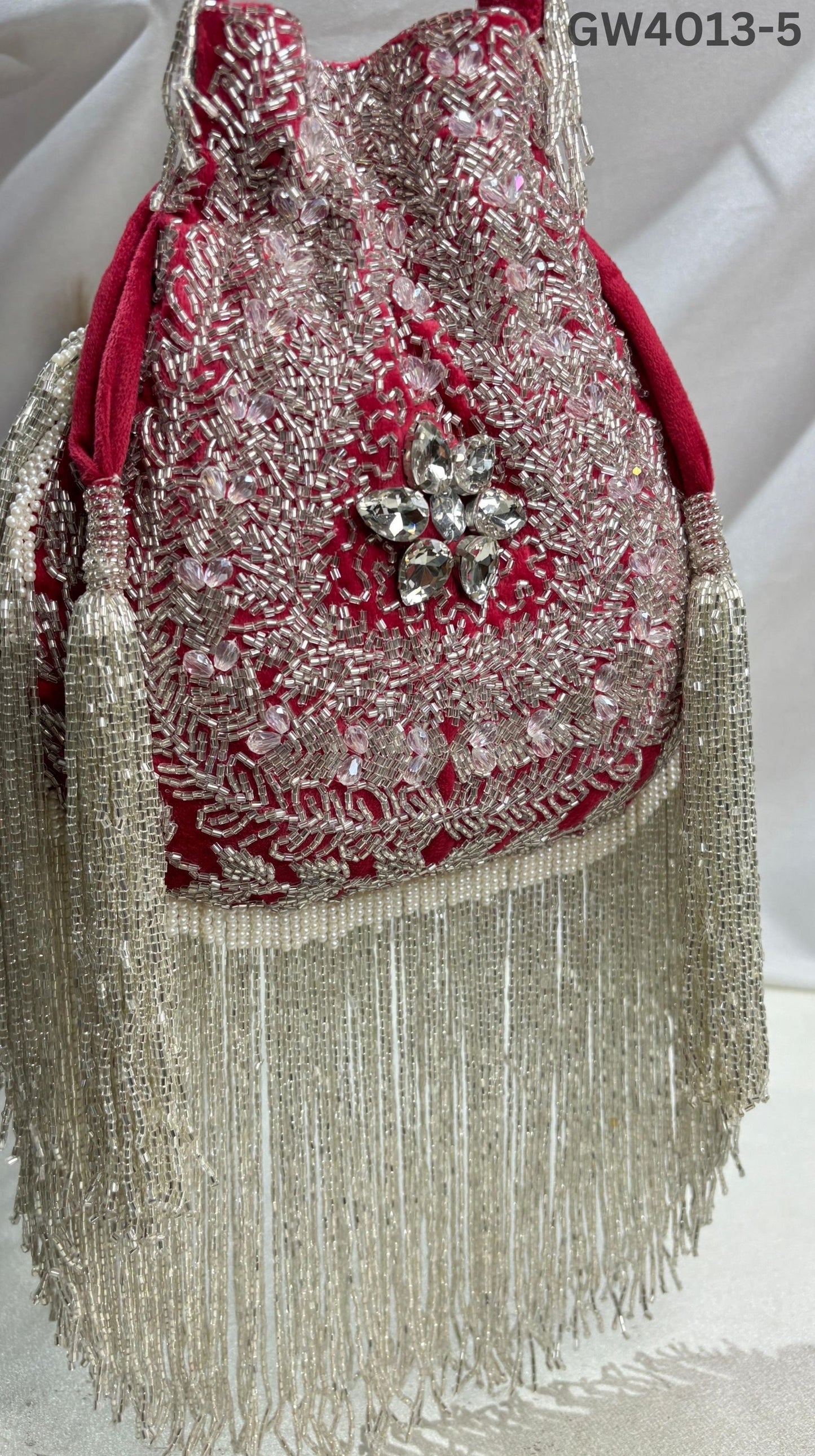 Anna designer handwork potli black