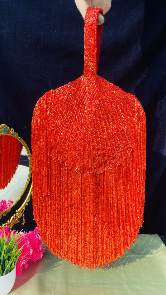 Designer gold pankha clutch