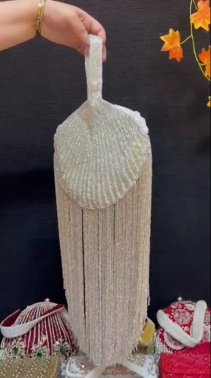 Designer gold pankha clutch