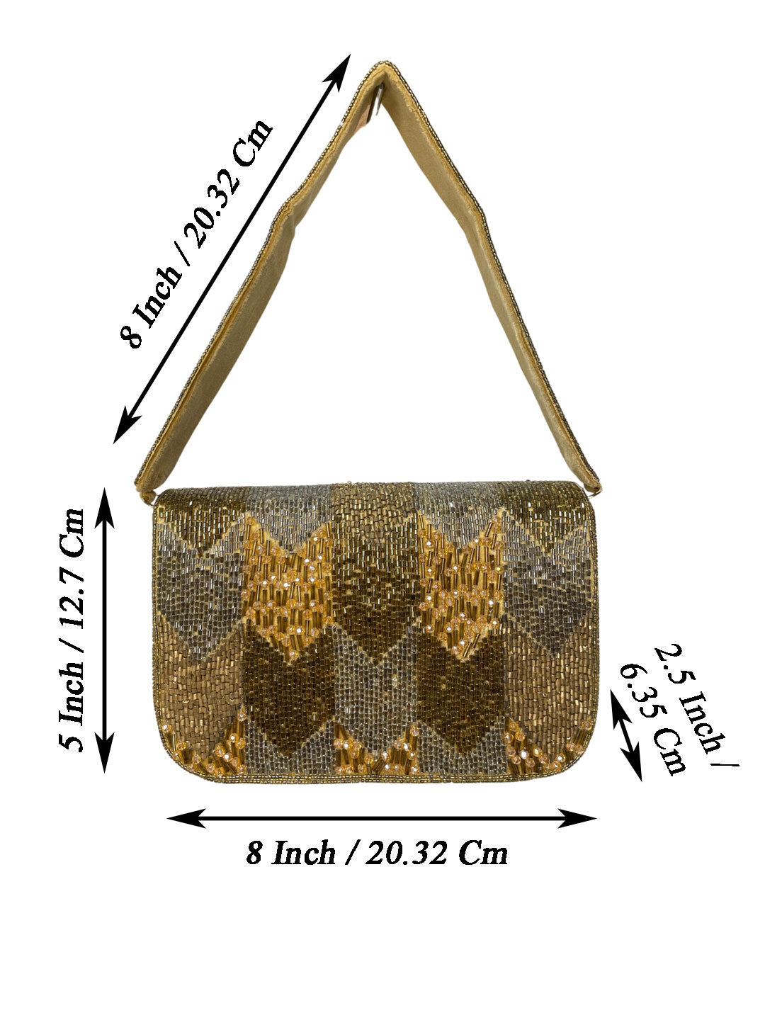 PAKIZA FLOWER THREE FOLD EMBROIDERD SUEDE
