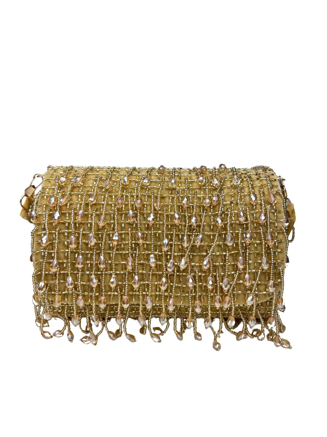 SUEDE CRYSTAL FOLD FLAP RED
