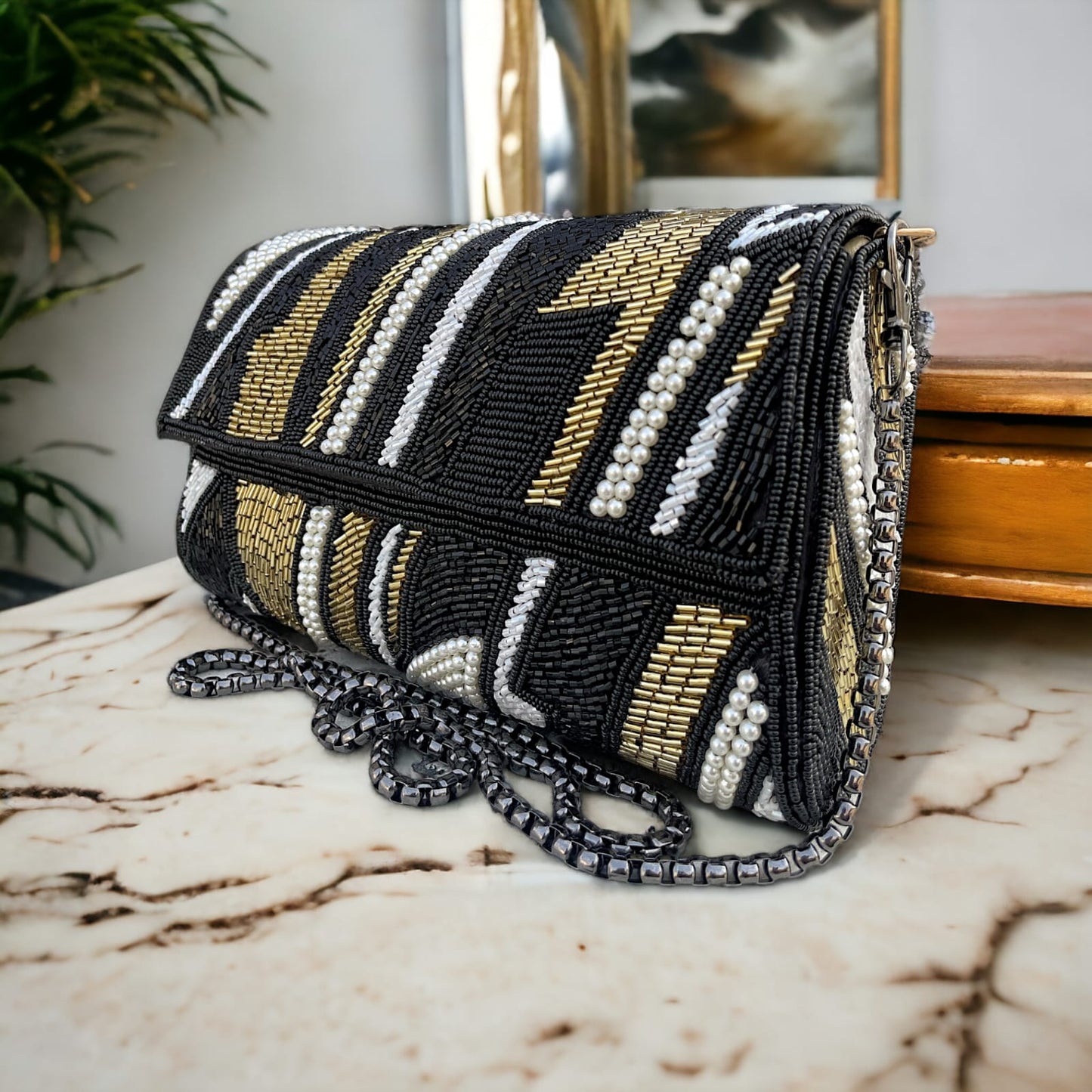 ZIANA CUTDANA PINK flap clutch