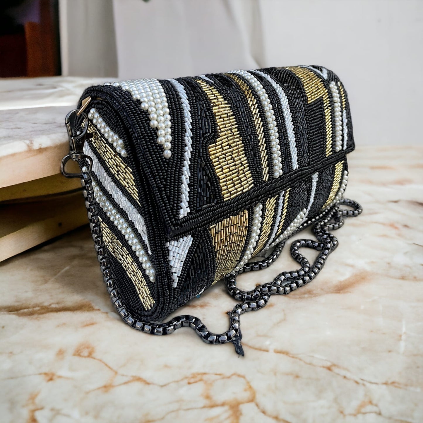 ZIANA CUTDANA PINK flap clutch