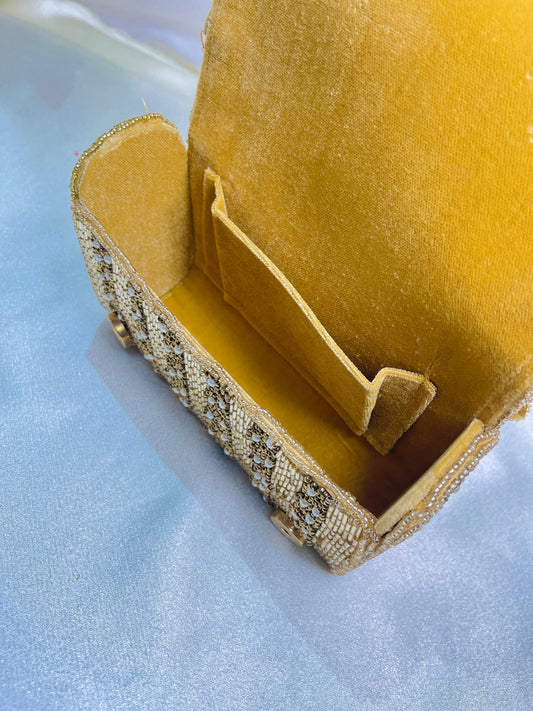 nalki silver gold flap clutch