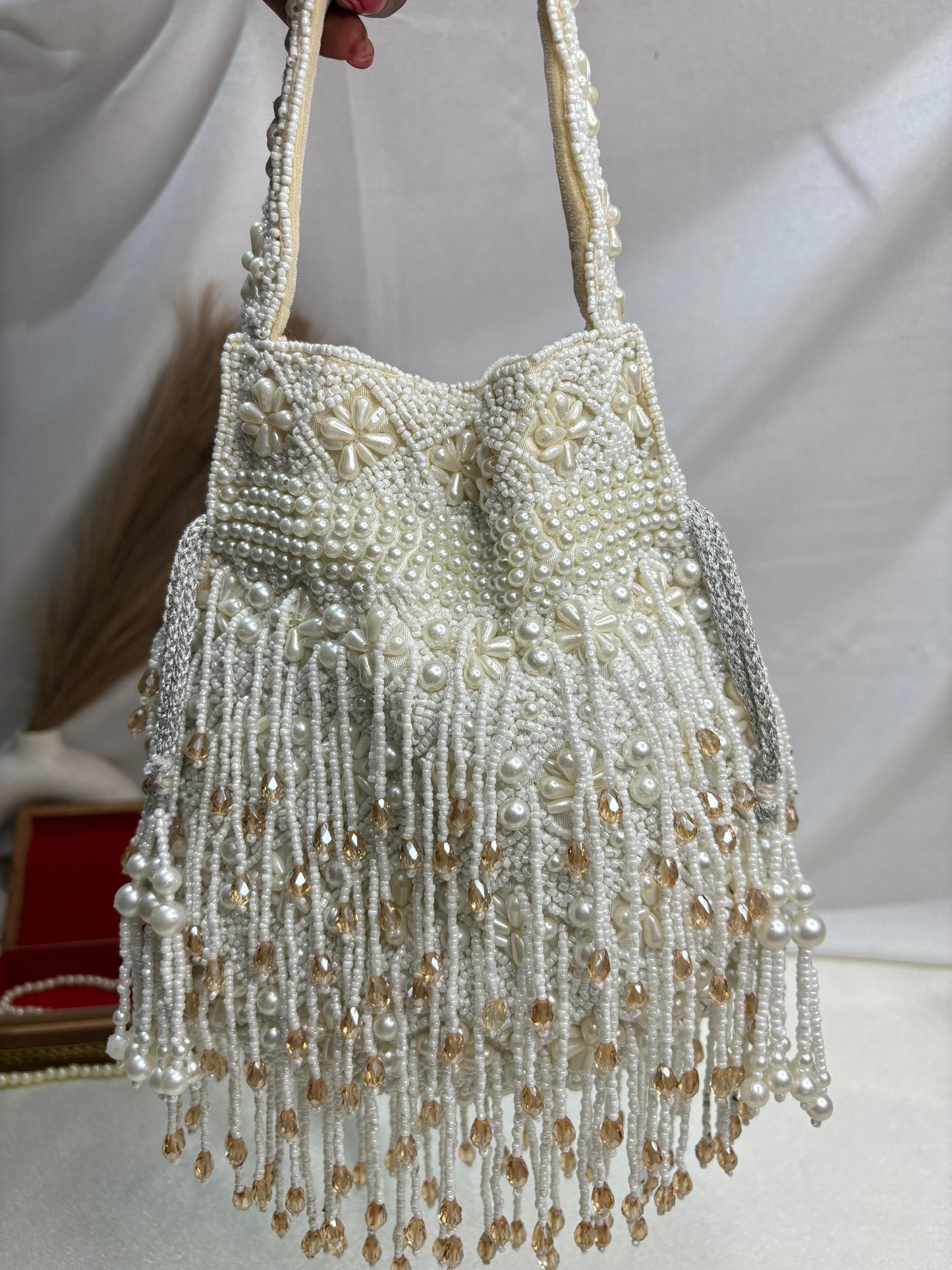 Emma pearl work potli