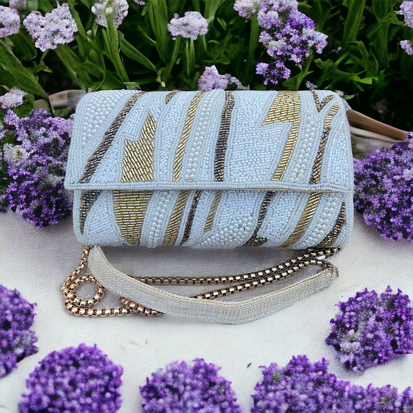 ZIANA CUTDANA PINK flap clutch