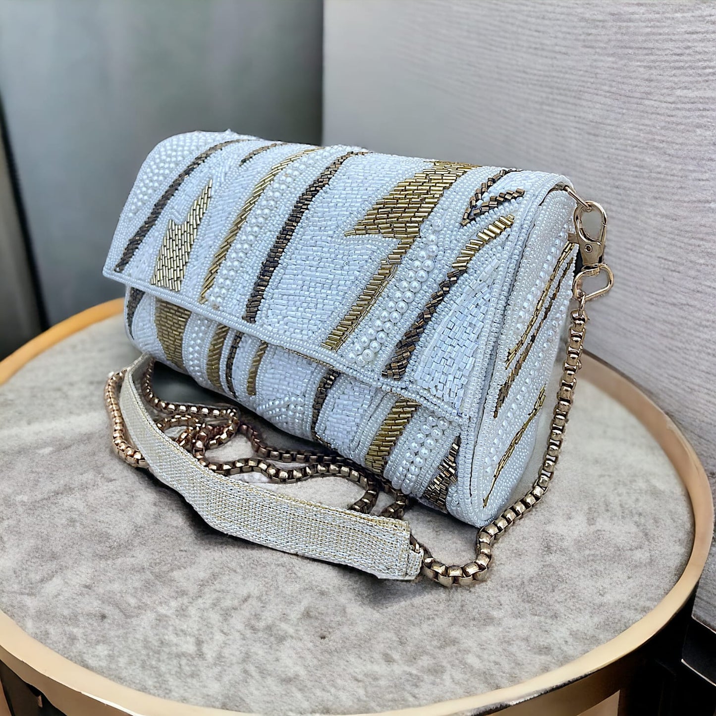 ZIANA CUTDANA PINK flap clutch
