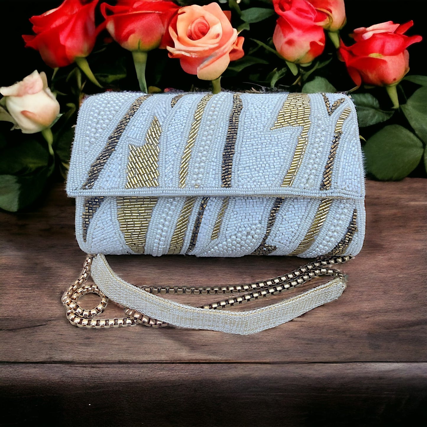 ZIANA CUTDANA PINK flap clutch