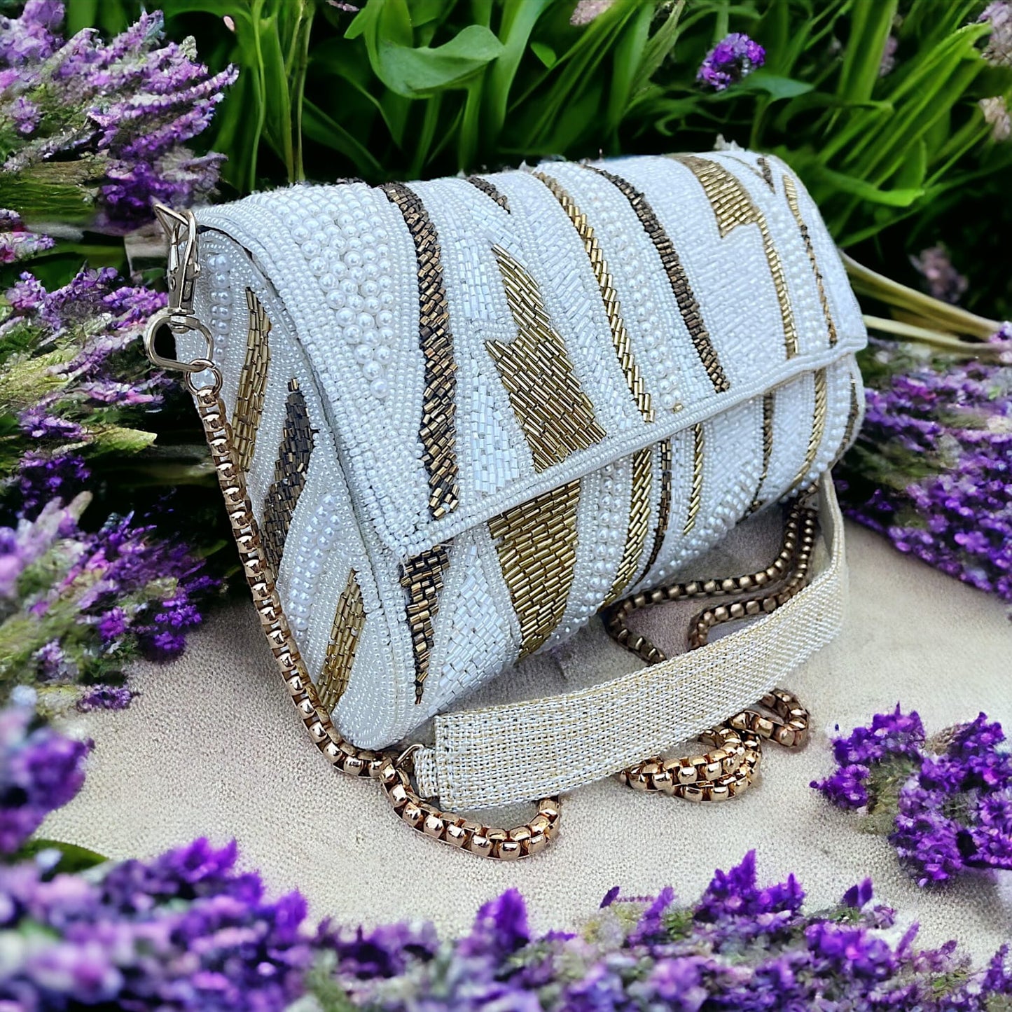 ZIANA CUTDANA PINK flap clutch