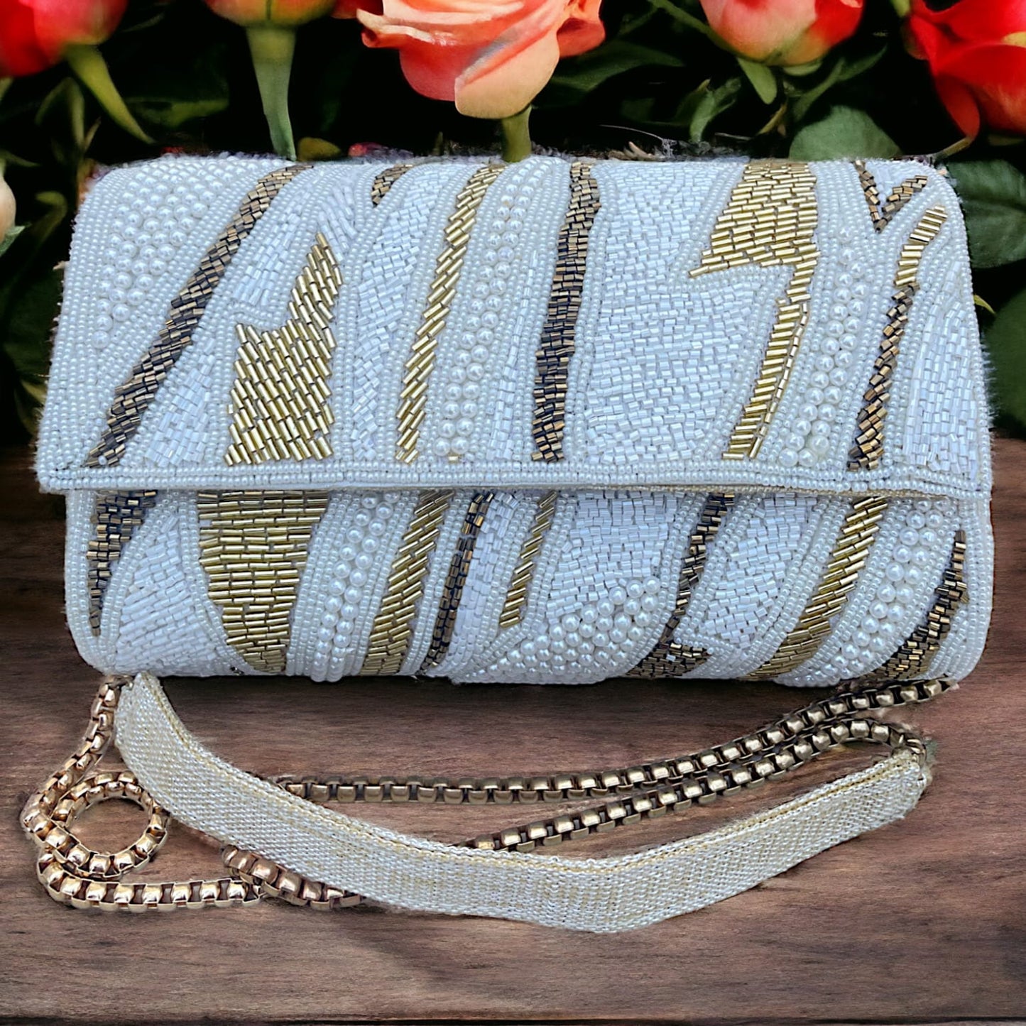 ZIANA CUTDANA PINK flap clutch