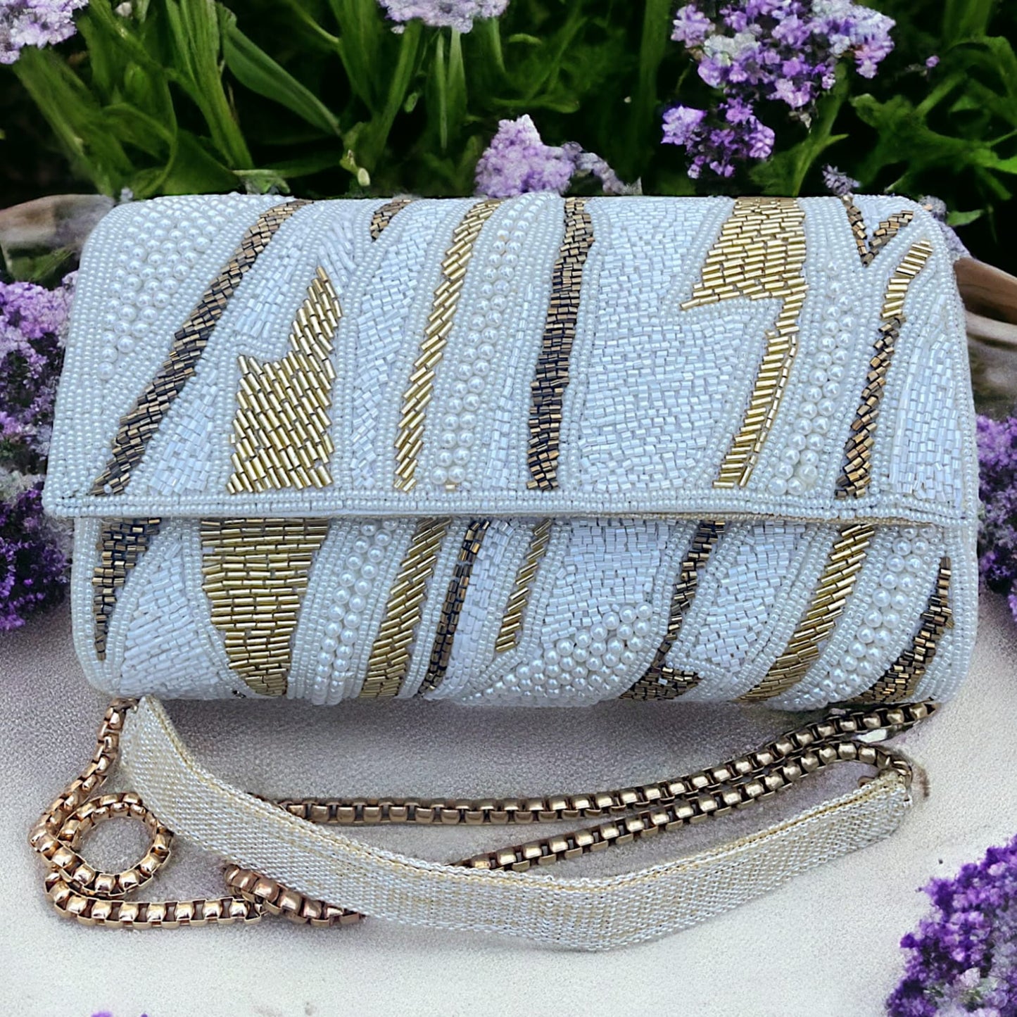 ZIANA CUTDANA PINK flap clutch