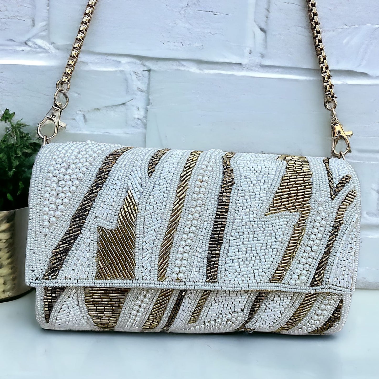 ZIANA CUTDANA PINK flap clutch