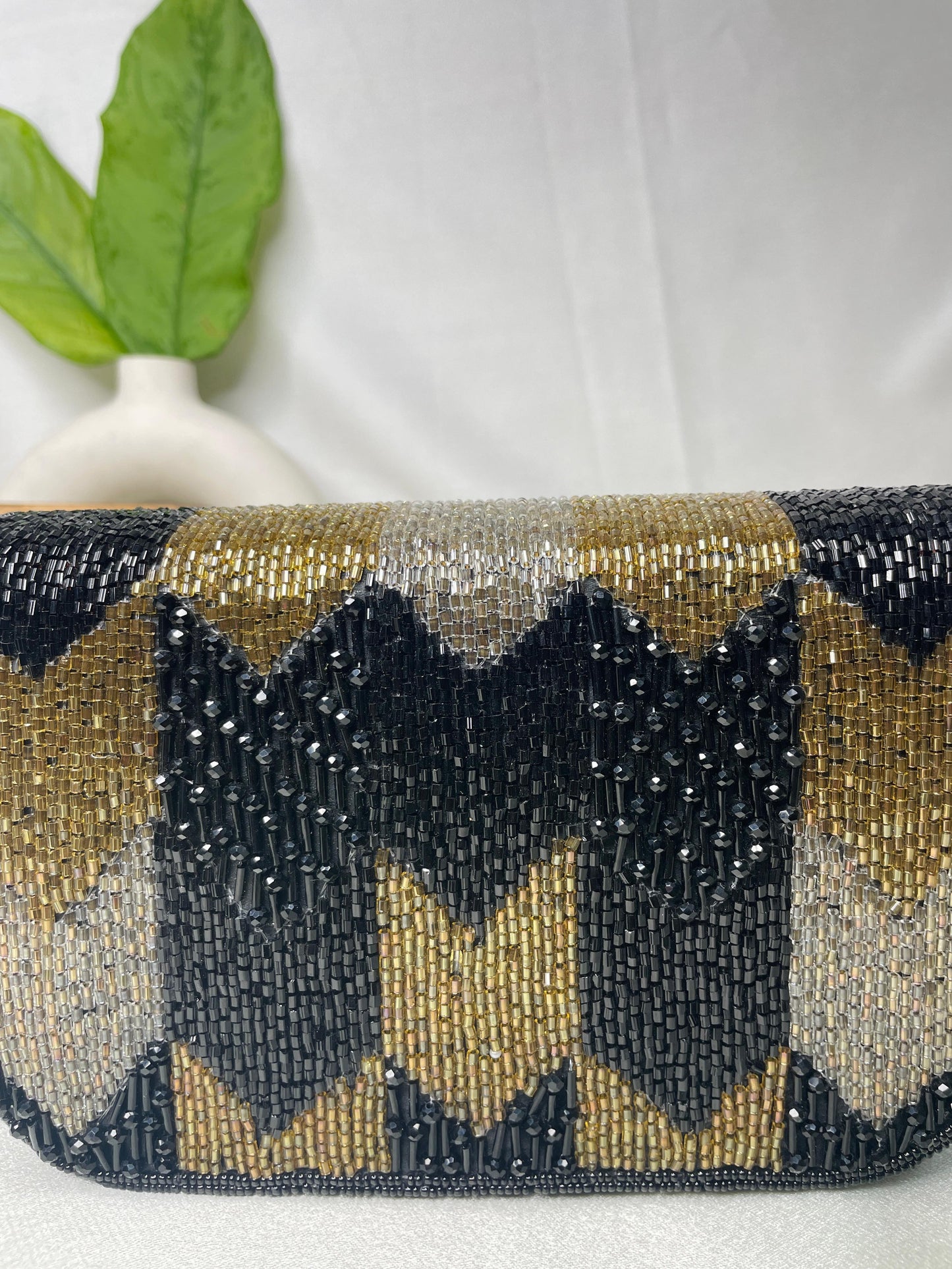 PAKIZA FLOWER THREE FOLD EMBROIDERD SUEDE