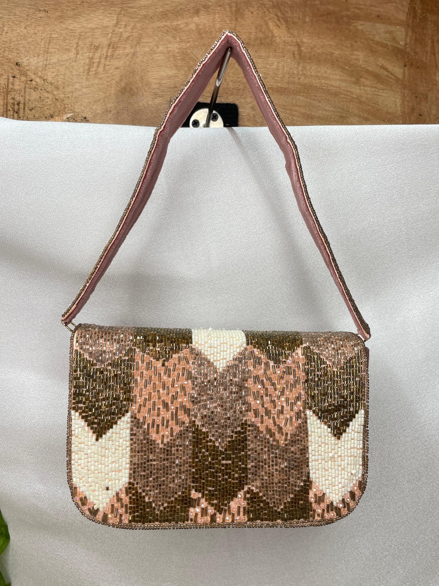 PAKIZA FLOWER THREE FOLD EMBROIDERD SUEDE