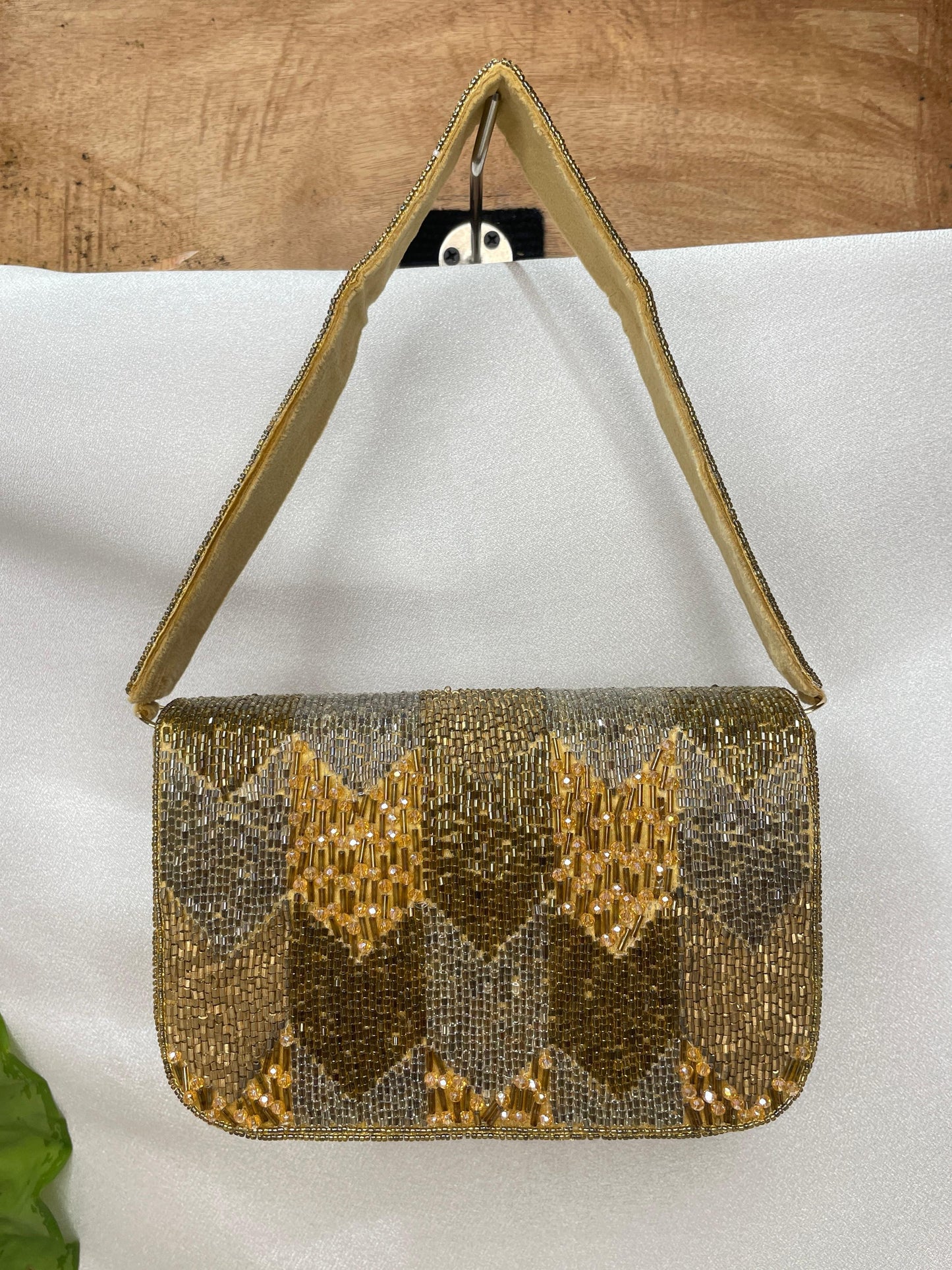 PAKIZA FLOWER THREE FOLD EMBROIDERD SUEDE