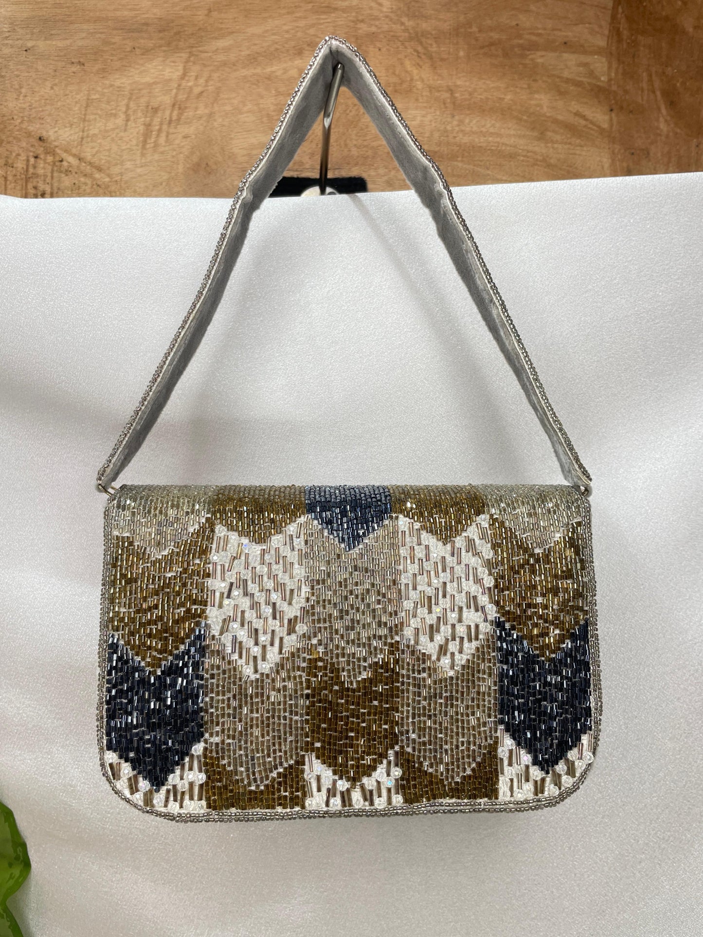 PAKIZA FLOWER THREE FOLD EMBROIDERD SUEDE