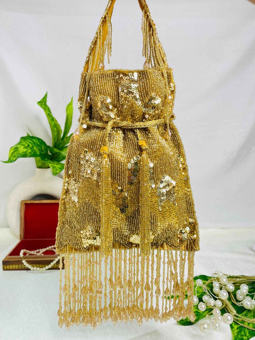 Ella cutdana sequence work potli gold