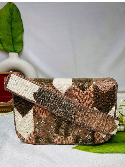 PAKIZA FLOWER THREE FOLD EMBROIDERD SUEDE