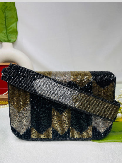 PAKIZA FLOWER THREE FOLD EMBROIDERD SUEDE