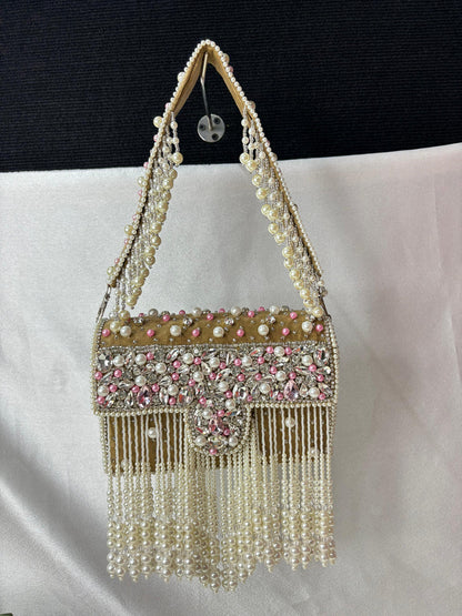 Maharani crystal flap clutch