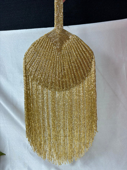 Designer gold pankha clutch