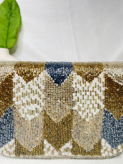PAKIZA FLOWER THREE FOLD EMBROIDERD SUEDE