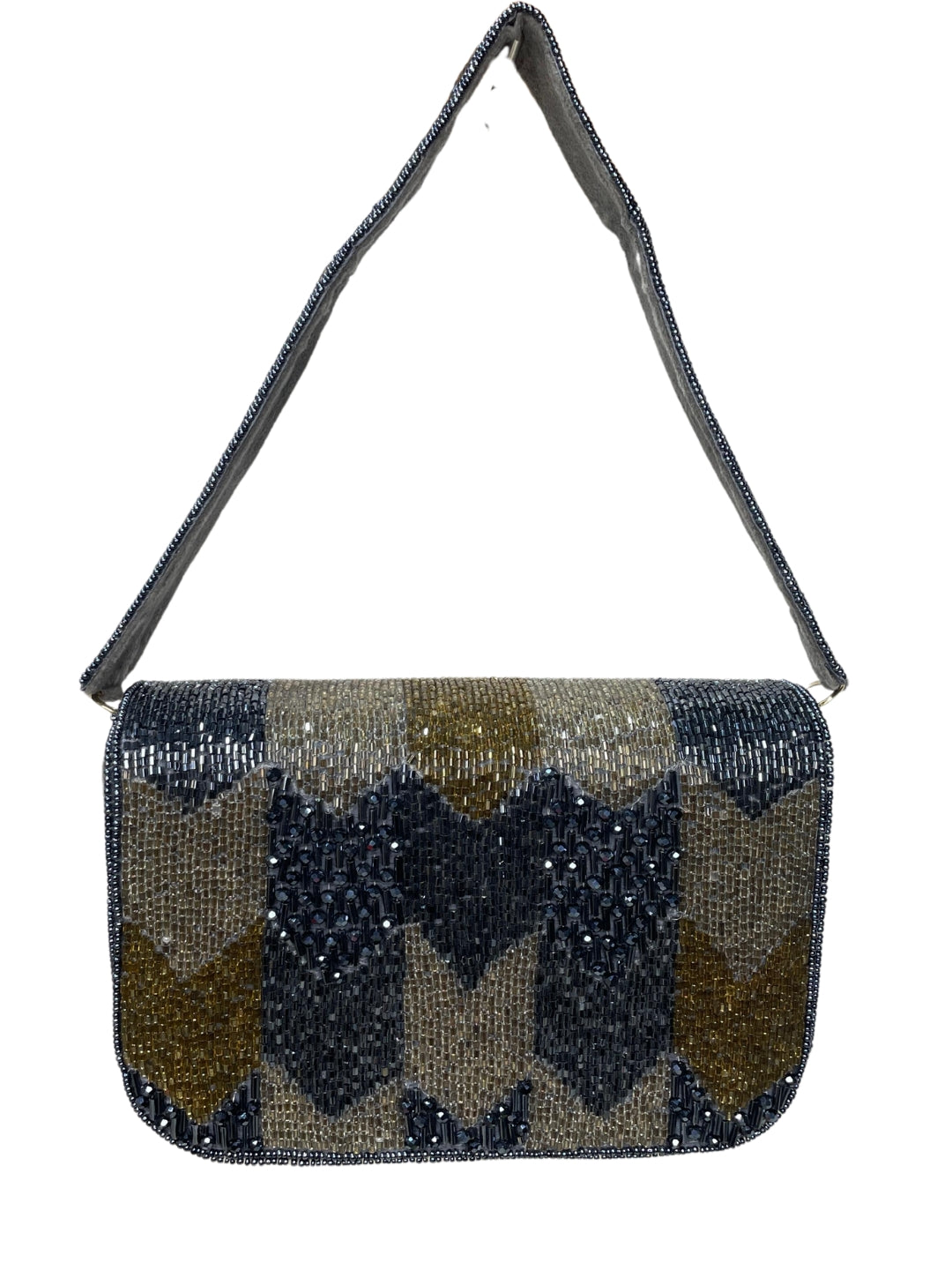 PAKIZA FLOWER THREE FOLD EMBROIDERD SUEDE