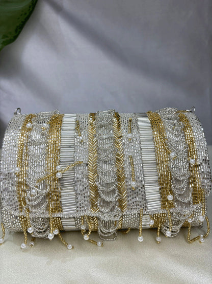 IDALIA nalki silver gold mix flap