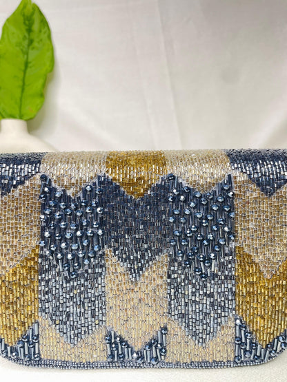 PAKIZA FLOWER THREE FOLD EMBROIDERD SUEDE