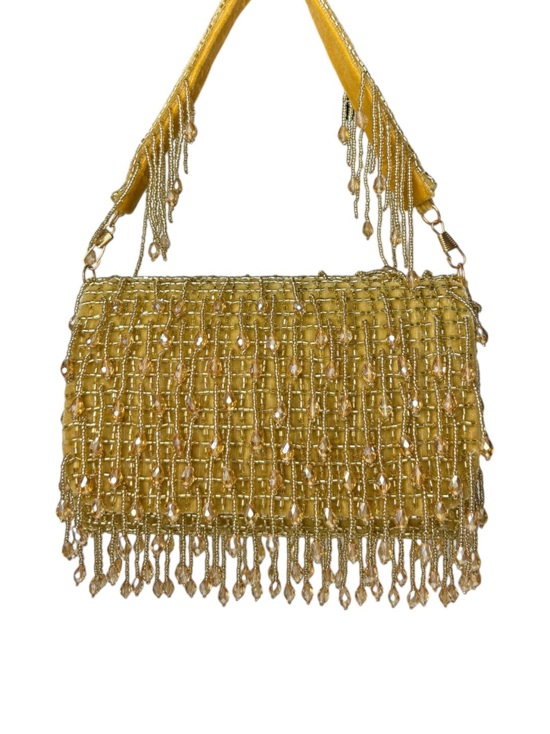 SUEDE CRYSTAL FOLD FLAP RED