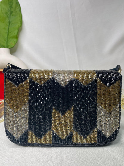 PAKIZA FLOWER THREE FOLD EMBROIDERD SUEDE