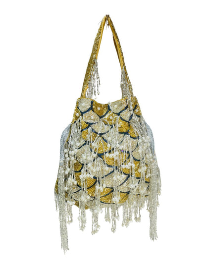 Sophie red pearl flowers potli