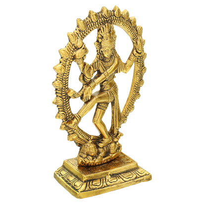 Trendy Crafts Brass Nataraja Statue – Lord Shiva Dancing in Cosmic Circle • Invite Positivity • Elevate Your Décor