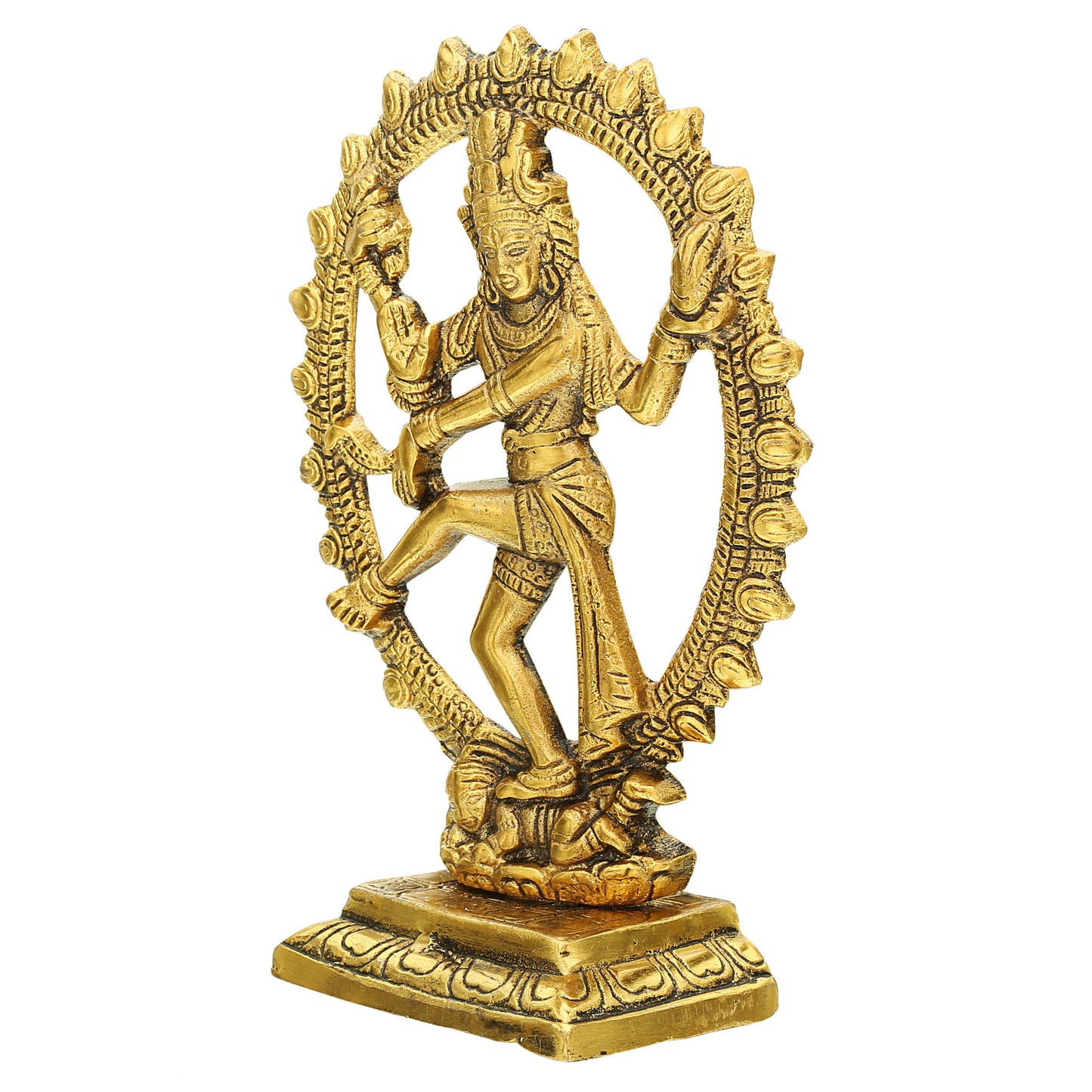 Trendy Crafts Brass Nataraja Statue – Lord Shiva Dancing in Cosmic Circle • Invite Positivity • Elevate Your Décor