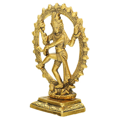 Trendy Crafts Brass Nataraja Statue – Lord Shiva Dancing in Cosmic Circle • Invite Positivity • Elevate Your Décor