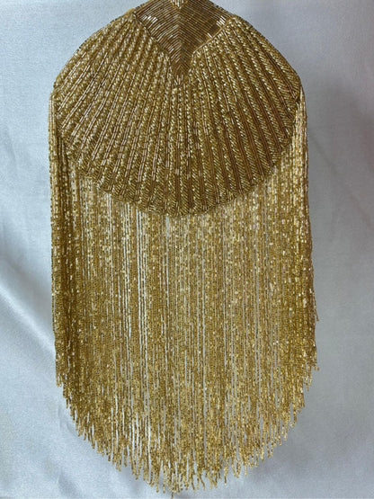 Designer gold pankha clutch