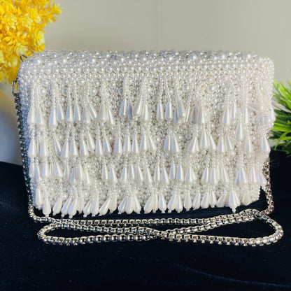 Pearl  flap party clutch
